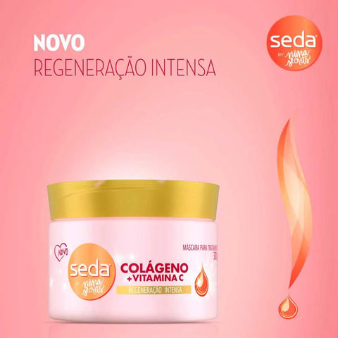 Máscara de Tratamento Seda By Niina Secrets Colágeno e Vitamina C 300G