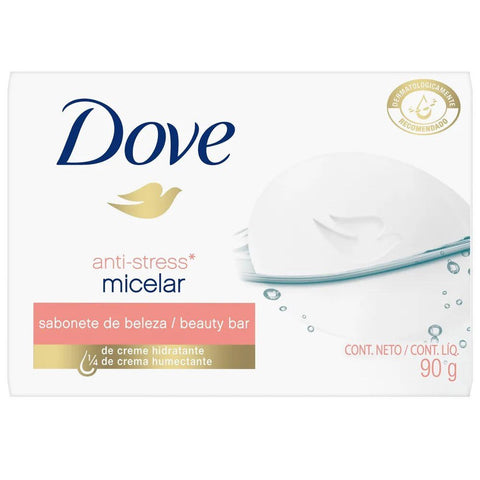 Sabonete Anti-Stress Dove Água Micelar Barra, 1 Unidade Com 90G