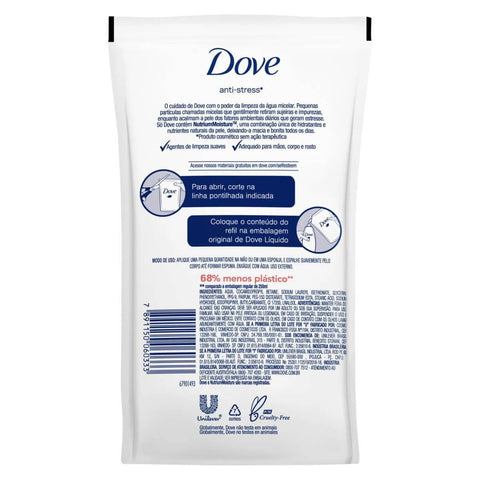 Sabonete Anti-Stress Dove Água Micelar Refil, Líquido, 1 Unidade Com 200Ml