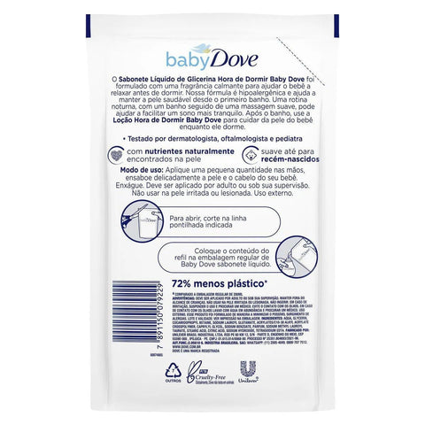 Sabonete Líquido Baby Dove Hora de Dormir Refil 180Ml