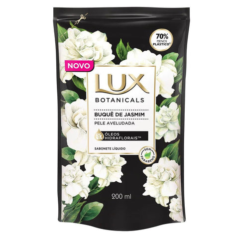 Sabonete Lux Botanicals Buquê de Jasmim, Refil, Líquido Com 200Ml