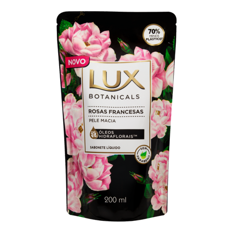 Sabonete Lux Botanicals Rosas Francesas, Refil, Líquido Com 200Ml