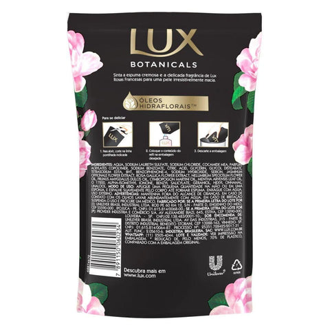 Sabonete Lux Botanicals Rosas Francesas, Refil, Líquido Com 200Ml