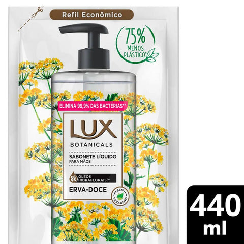 Sabonete Para Mãos Lux Botanicals Erva-Doce, Refil, Líquido Com 440Ml