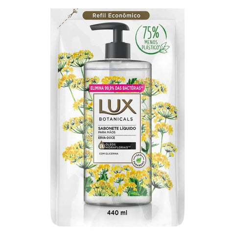 Sabonete Para Mãos Lux Botanicals Erva-Doce, Refil, Líquido Com 440Ml