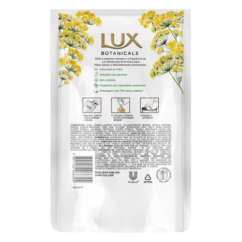 Sabonete Para Mãos Lux Botanicals Erva-Doce, Refil, Líquido Com 440Ml
