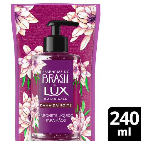 Sabonete Para Mãos Lux Botanicals Essências Do Brasil Dama-Da-Noite, Refil, Líquido, 1 Unidade Com 240Ml