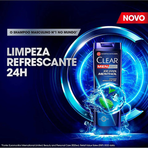 Shampoo Anticaspa Clear Men Ice Cool Menthol 1 Unidade Com 200Ml