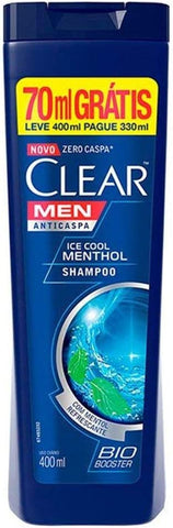 Shampoo Anticaspa Clear Men Ice Cool Menthol 400Ml
