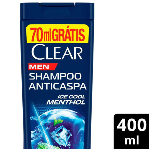 Shampoo Anticaspa Clear Men Ice Cool Menthol 400Ml