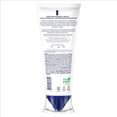 Super Condicionador Dove 1 Minuto Fator de Nutrição Fator 60, 1 Unidade Com 170Ml