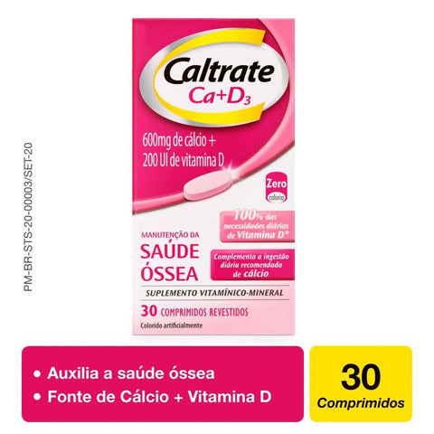 Caltrate 600 + D 600mg + 200UI - 30 Unidades - Comprimido