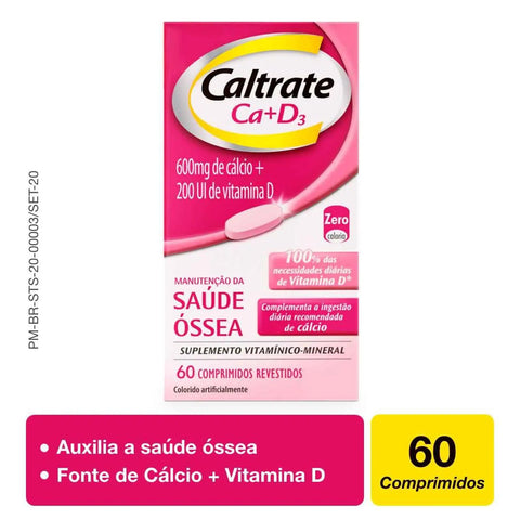 Caltrate 600 + D 600mg + 200UI - 60 Unidades - Comprimido (A1)