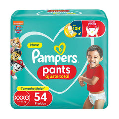 Fralda Pampers Pants Ajuste Total  Tamanho XXXG - 54 Unidades