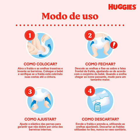 Fralda Huggies Supreme Care  Tamanho M - 40 Unidades