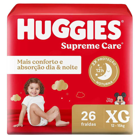 Fralda Huggies Supreme Care  Tamanho XG - 26 Unidades