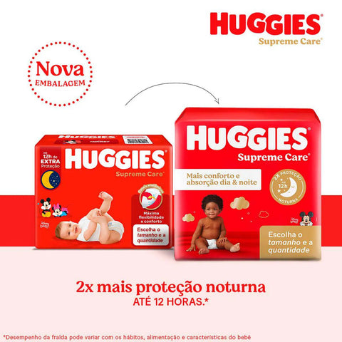 Fralda Huggies Supreme Care  Tamanho XG - 26 Unidades