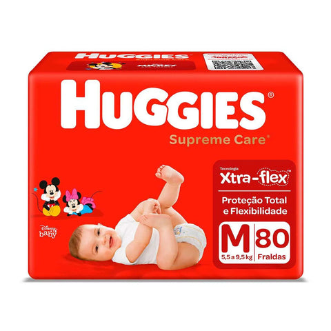 Fralda Huggies Supreme Care  Tamanho M - 80 Unidades