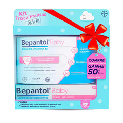 Kit Bepantol Baby Creme para Assaduras Preventivo Sem Fragrância 60g + Lenço Umedecido Hipoalergênico Com Pró Vitamina B5 Sem Fragrância 48 Unidades