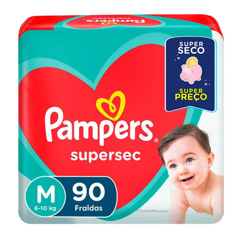 Fralda Pampers Supersec  Tamanho M - 90 Unidades