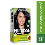 Tintura Garnier Nutrisse Creme Nº 28 Preto Azulado
