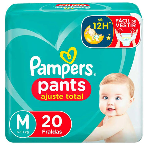 Fralda Pampers Pants Ajuste Total  Tamanho M - 20 Unidades