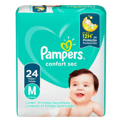 Fralda Pampers Confort Sec  Tamanho M - 24 Unidades