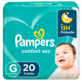 Fralda Pampers Confort Sec  Tamanho G - 20 Unidades