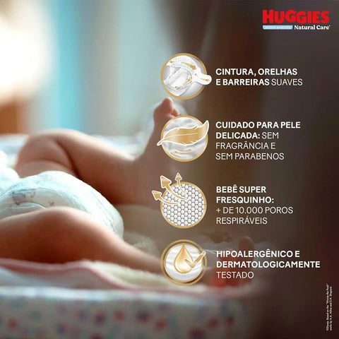 Fralda Huggies Natural Care  Tamanho P - 36 Unidades