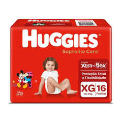 Fralda Huggies Supreme Care  Tamanho XG - 16 Unidades