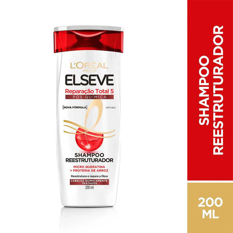 Shampoo Elseve Reparacao Total 5 Pos Quimica 200 Ml