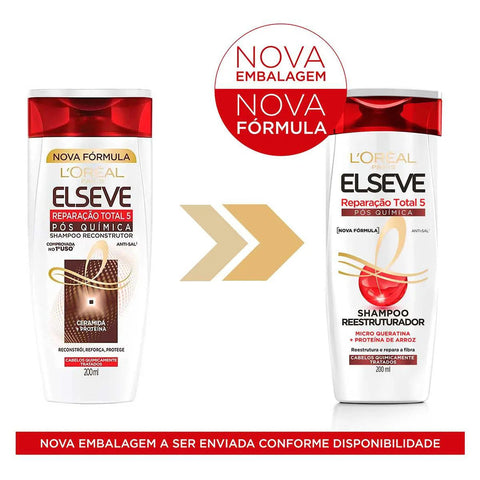 Shampoo Elseve Reparacao Total 5 Pos Quimica 200 Ml