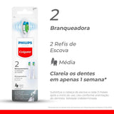 Refil Para Escova de Dente Elétrica Philips Branqueadora Média Com 2 Unidades