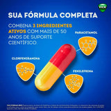 Vick Pyrena Grip-7  400 mg + 4 mg + 4 mg - Cápsula - 5 Unidades