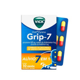 Vick Pyrena Grip-7  400 mg + 4 mg + 4 mg - Cápsula - 10 Unidades