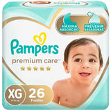 Fralda Pampers Premium Care  Tamanho XG - 26 Unidades