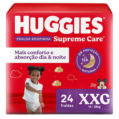 Fralda Huggies Roupinha Supreme Care  Tamanho XXG - 24 Unidades