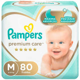 Fralda Pampers Premium Care  Tamanho M - 80 Unidades