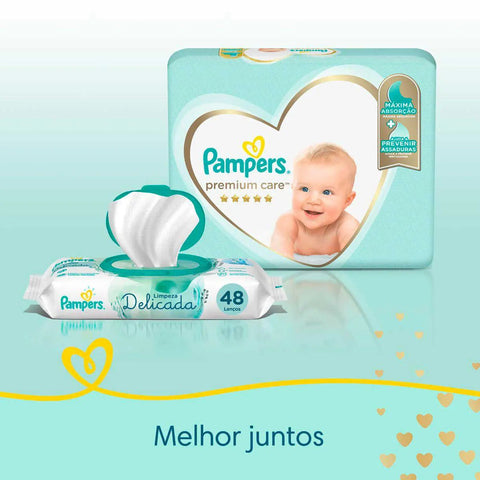 Fralda Pampers Premium Care  Tamanho M - 80 Unidades