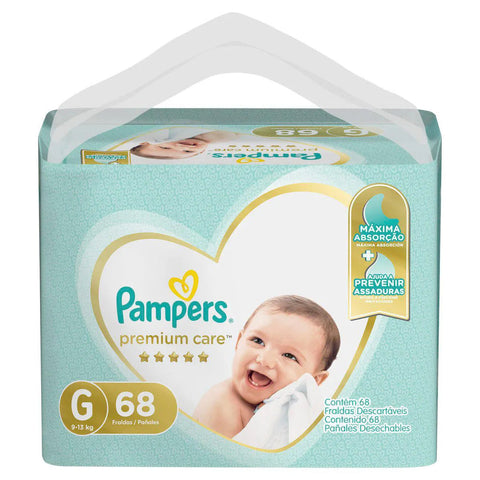 Fralda Pampers Premium Care  Tamanho G - 68 Unidades