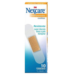 Curativo 3M Nexcare  Cor Transparente - 10 Unidades