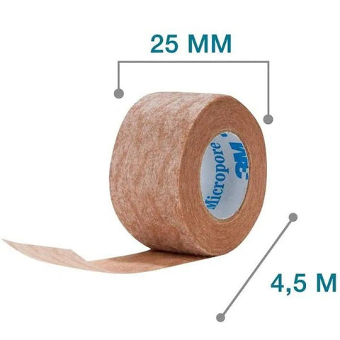 Fita Micropore 3M  2,5cm X 4,5m - Cor Bege - 1 Unidade