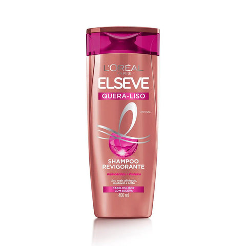 Shampoo Elseve Quera-Liso Mq Liso Com Escova 400Ml