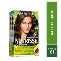 Tintura Permanente Nutrisse Creme 61 Café Gelado