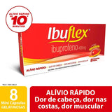 Ibuflex  400mg - 8 Unidades - Cápsula
