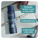 Desodorante Antitranspirante Masculino Nivea Men Active Dry Fresh Aerossol, 1 Unidade Com 150Ml