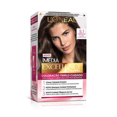 Tintura L'Oréal Imédia Excellence Creme Nº 5.1 Castanho Claro Acinzentado
