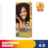 Tintura Cor&Ton 4.0 Castanho Medio Kit