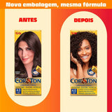Tintura Cor&Ton 4.0 Castanho Medio Kit