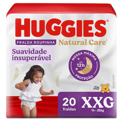 Fralda Huggies Natural Care Roupinha  Tamanho XXG - 20 Unidades